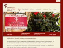 Tablet Screenshot of chandlerproperties.com